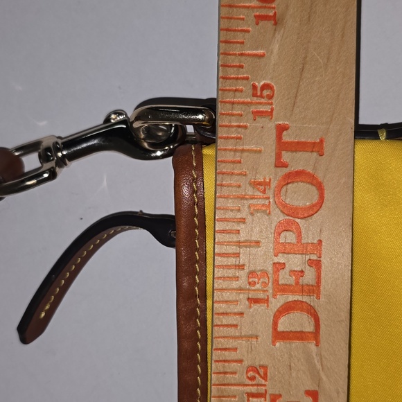 DOONEY AND BOURKE Nylon Hobo Shoulder Tote Bag Yellow Designer Bag - Picture 15 of 16